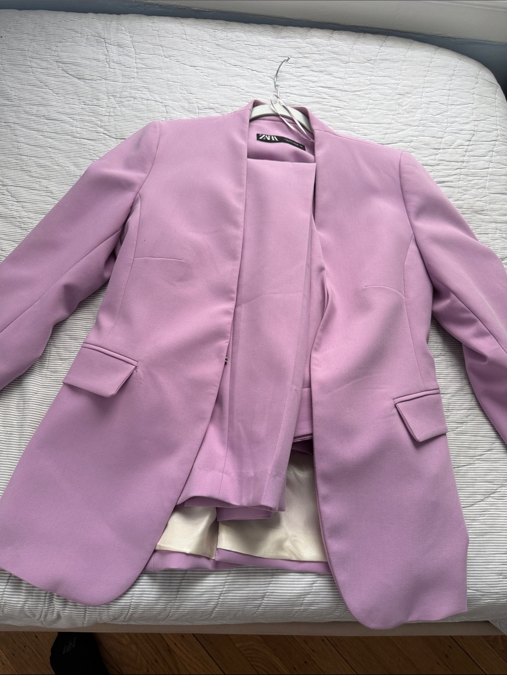 ZARA Lilac Open-Front Blazer